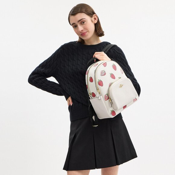 Court Backpack With Strawberry Print - Picture 1 of 8